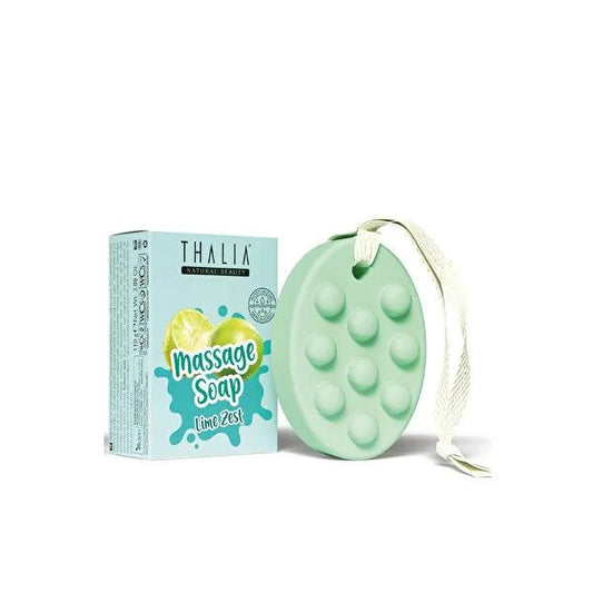Thalia Lime Zest Massage Soap: Natural Almond Oil Soap for Moisturizing, Firming, & Invigorating Exfoliation by Beauty Care Bag