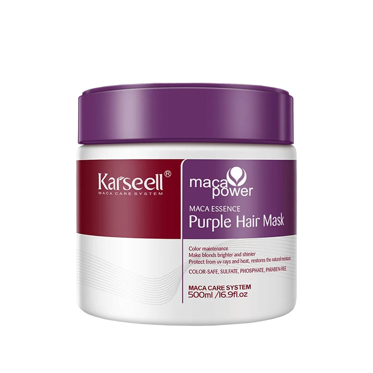 Karseell Maca Essence Color Correcting Purple Hair Mask 500 ml by Beauty Care Bag