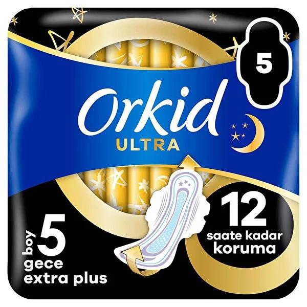 Orkid Ultra Extra Plus Night Pads: Maximum Leak & Period Protection, Dermatologically Tested Feminine Hygiene, 5-Count by Beauty Care Bag