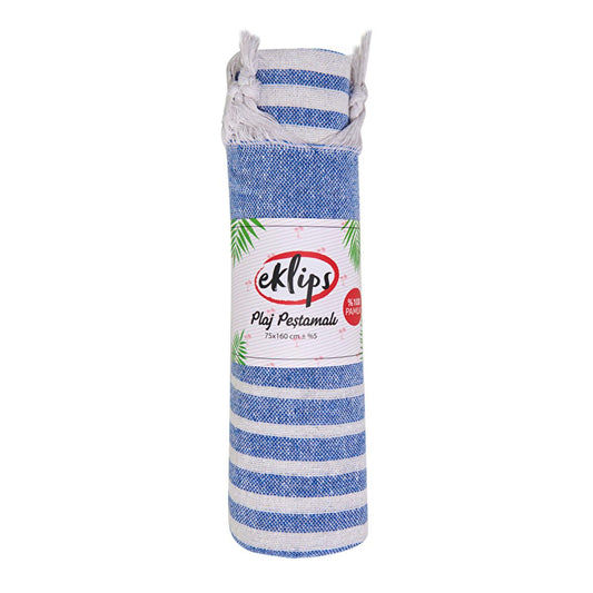 Eklips Turkish Towel Super Absorbent Quick Dry - Dark Blue Peshtamal Lightweight Beach, Bath, Travel, Gym - Elegant Design by Beauty Care Bag