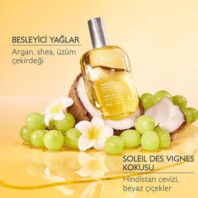 Caudalie Soleil des Vignes Body Oil: Vegan & Non-Greasy Formula for Radiant Skin, Infused with Argan, Shea & Grape Seed Oils - 1.69 fl oz by Beauty Care Bag