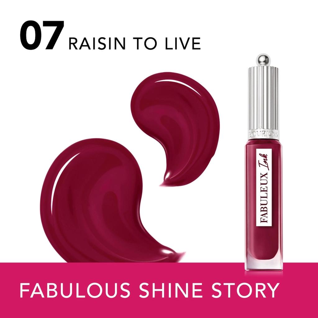 Bourjois Fabulous Shine Story Liquid Lipstick 07 Raisin To Live by Beauty Care Bag