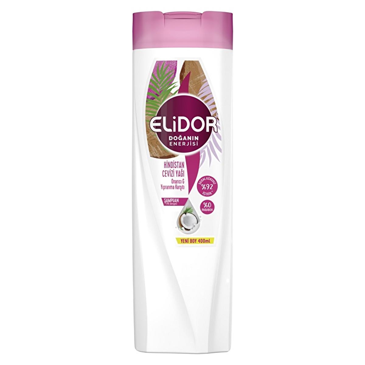 Elidor paraben-free coconut oil shampoo for damaged hair, 13.53 fl oz