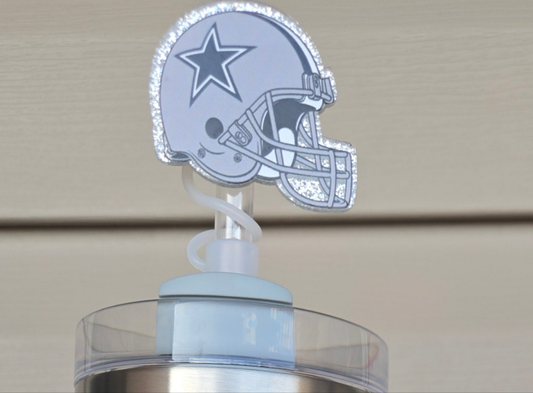 Dallas Cowboys 10mm acrylic straw topper by THE SALTY CHIC