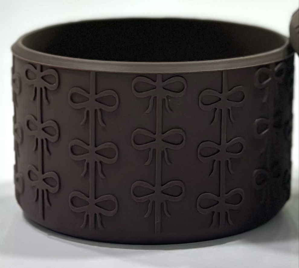 Brown Coquette Silicone Boot Bumper Sleeve for Tumblers by THE SALTY CHIC
