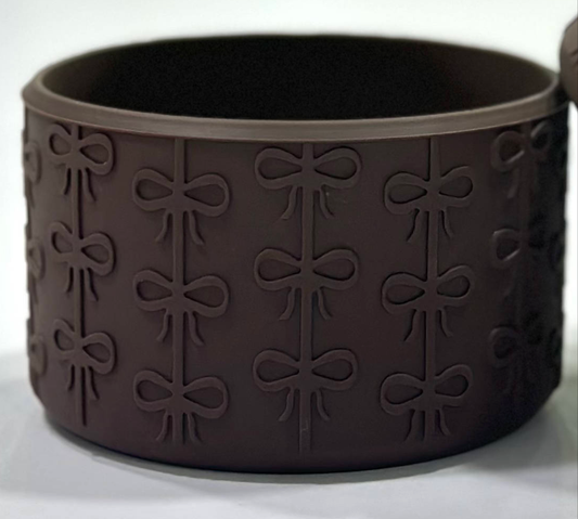Brown Coquette Silicone Boot Bumper Sleeve for Tumblers by THE SALTY CHIC