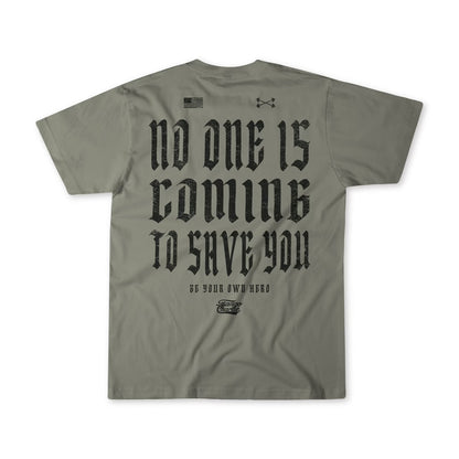 No One Is Coming To Save You Hemp - Premium Tee by Tango Charlie Apparel