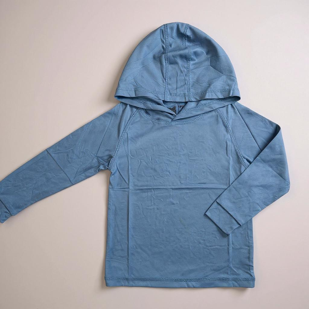 Dusty blue UV resistant shirt by Keep the Littles Wild