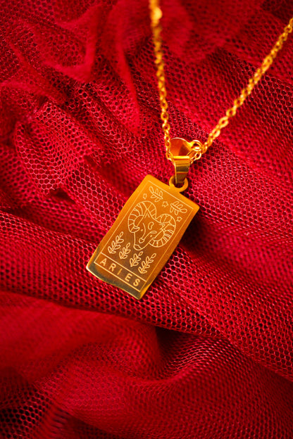 Zodiac Pendant Necklace by Rose & Clay