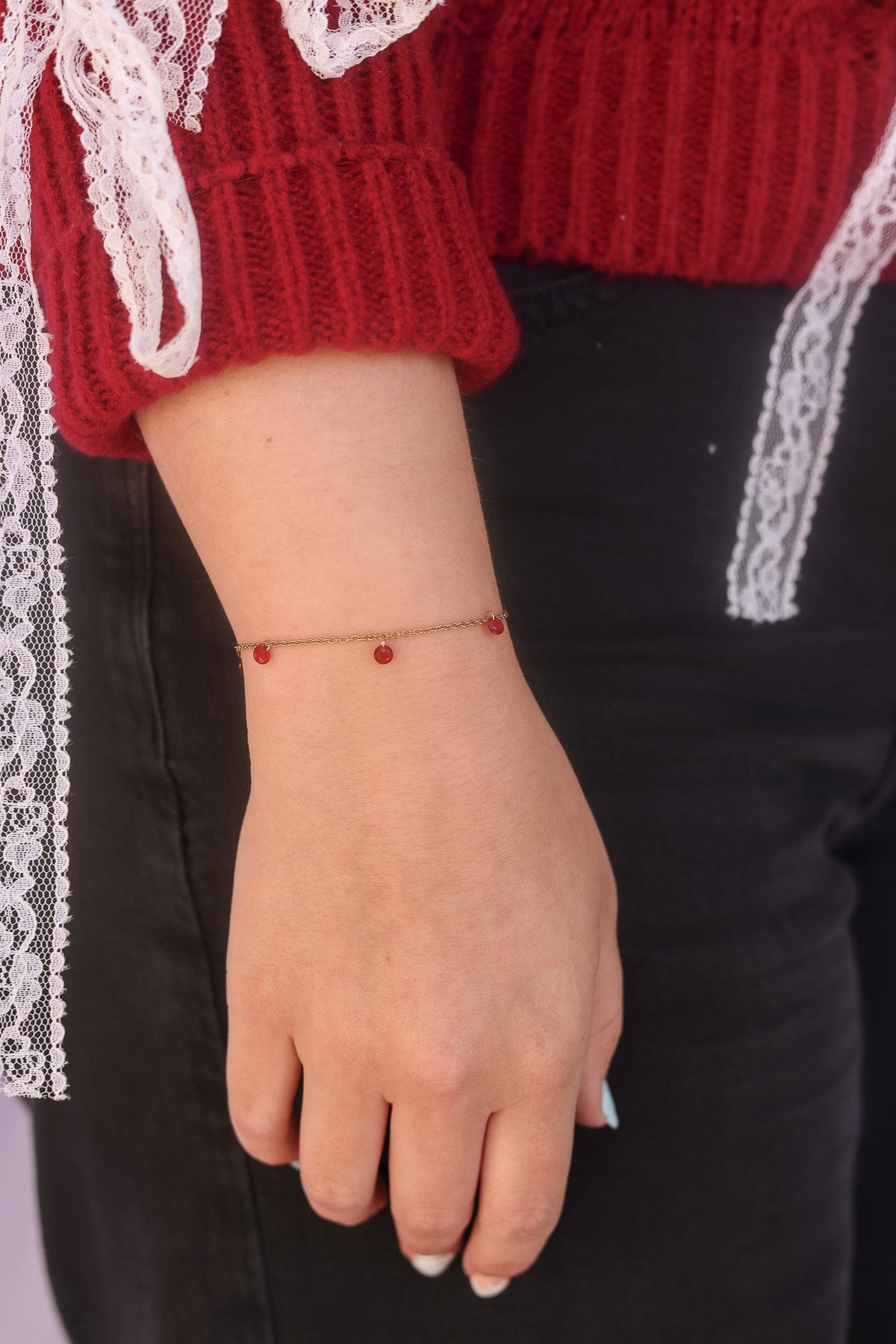 Madison Bracelet in Red by Rose & Clay