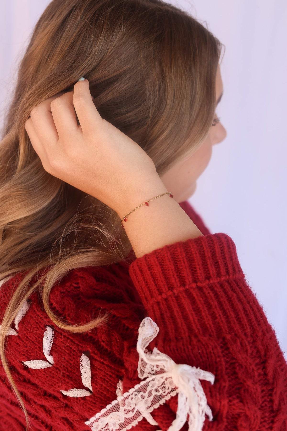 Madison Bracelet in Red by Rose & Clay