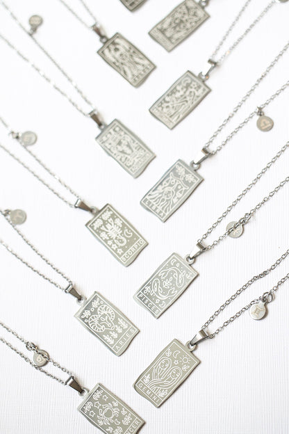 Zodiac Pendant Necklace by Rose & Clay