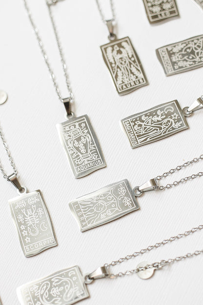 Zodiac Pendant Necklace by Rose & Clay