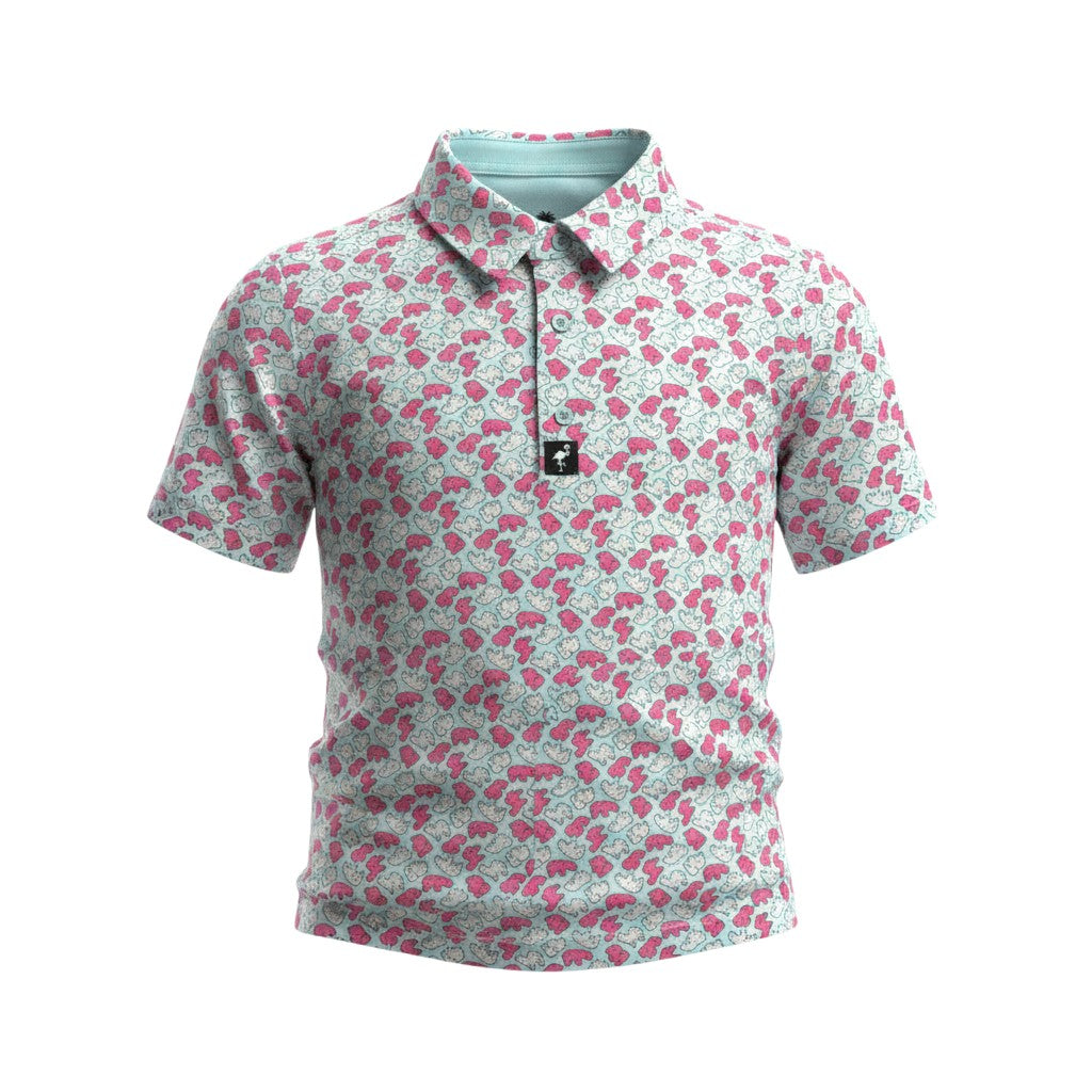 Youth Frosted Animal Cookie Golf Polo | Performance Stretch Golf Shirt | Moisture-Wicking Athletic Polo by Logie Joe's Golf