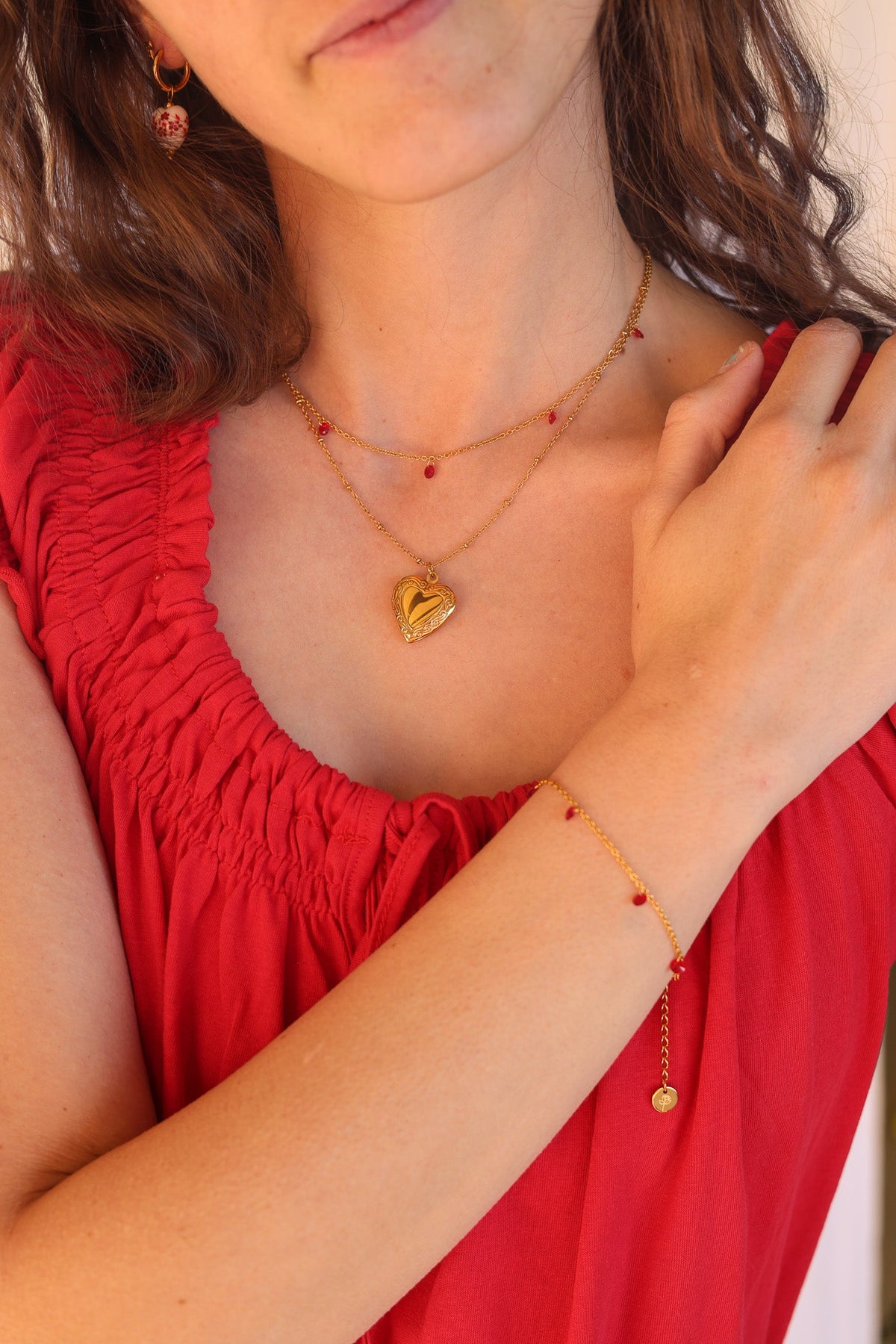 Madison Bracelet in Red by Rose & Clay