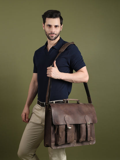 Buffalo Leather Messenger Bag by Classy Leather Bags