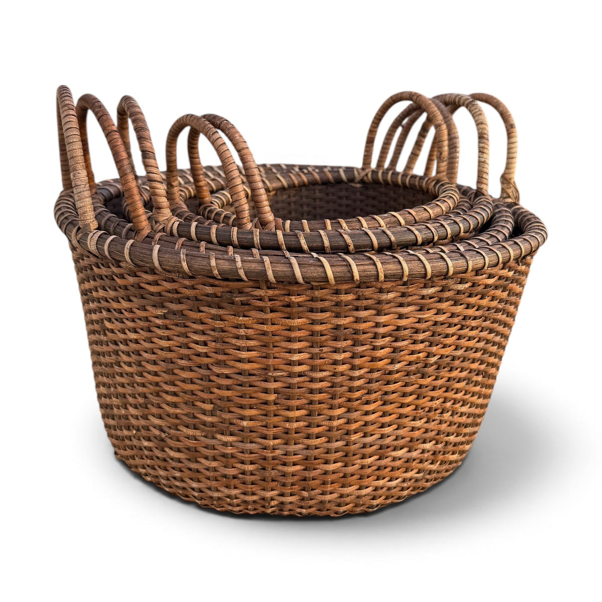 Handwoven Rattan Produce Basket by Rust & Cinder
