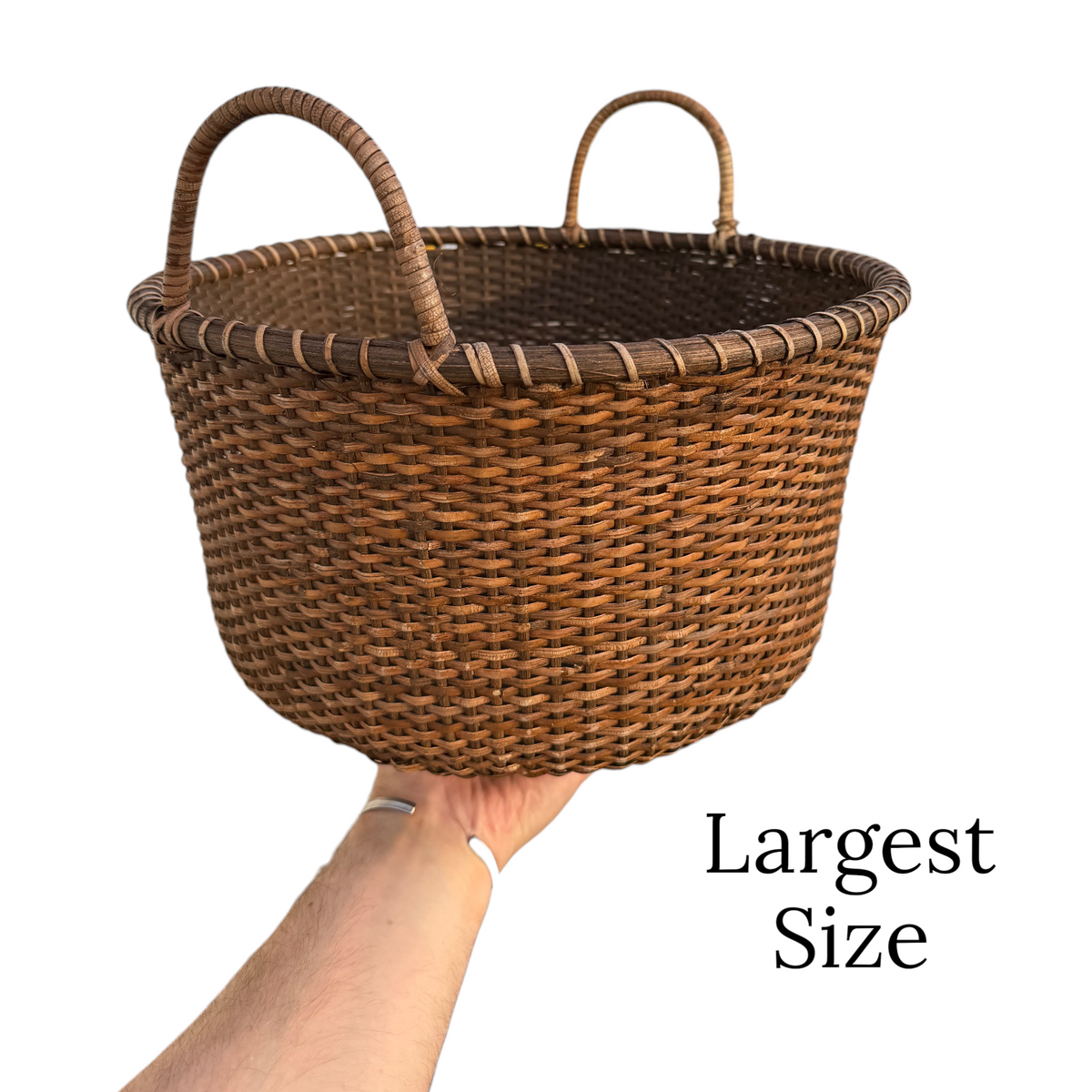Handwoven Rattan Produce Basket by Rust & Cinder