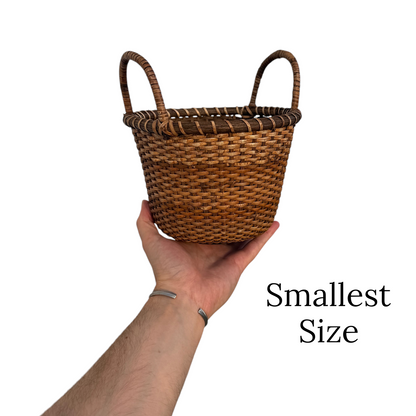 Handwoven Rattan Produce Basket by Rust & Cinder