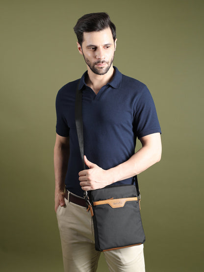 Mark Canvas Side Messenger Bag by Classy Leather Bags