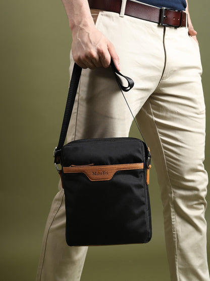 Mark Canvas Side Messenger Bag by Classy Leather Bags