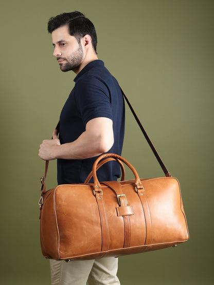 Port Blair Leather Duffle Travel Bag by Classy Leather Bags