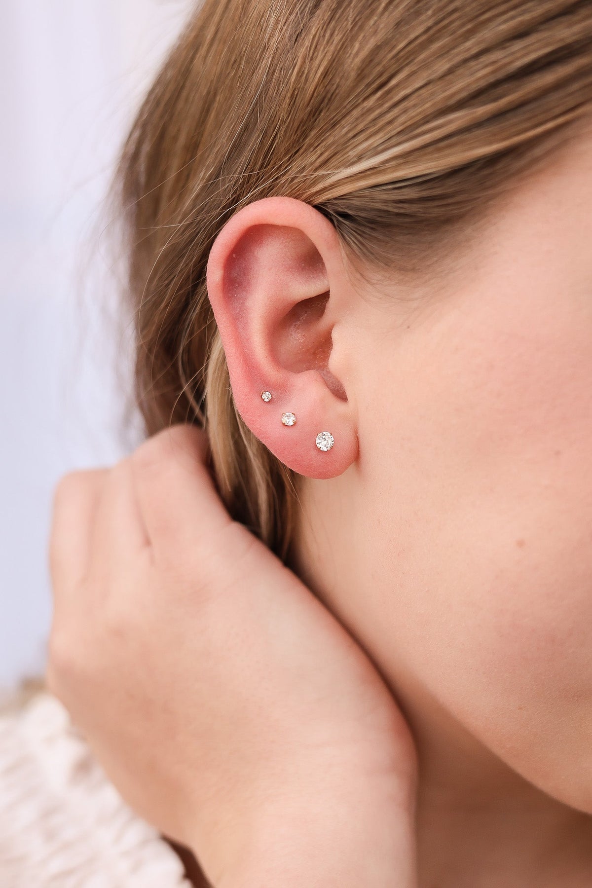 Crystal Flat Back Stud by Rose & Clay