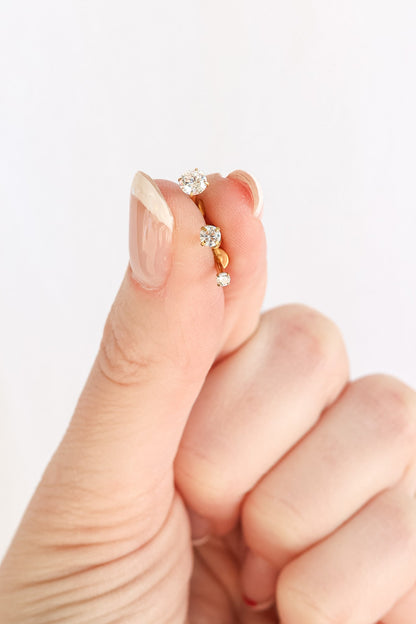 Crystal Flat Back Stud by Rose & Clay