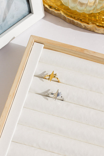 Evangeline Adjustable Ring by Rose & Clay