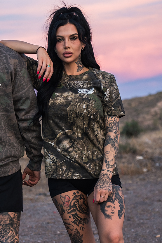 Lift Heavy. Trust God. - Realtree Premium Camo Tee by Tango Charlie Apparel