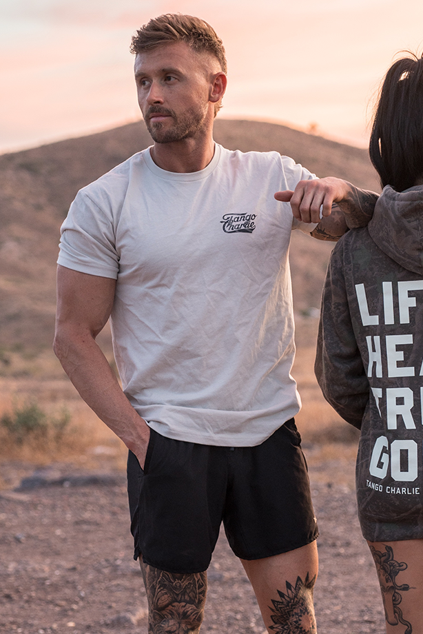 Lift Heavy. Trust God. - Tee by Tango Charlie Apparel