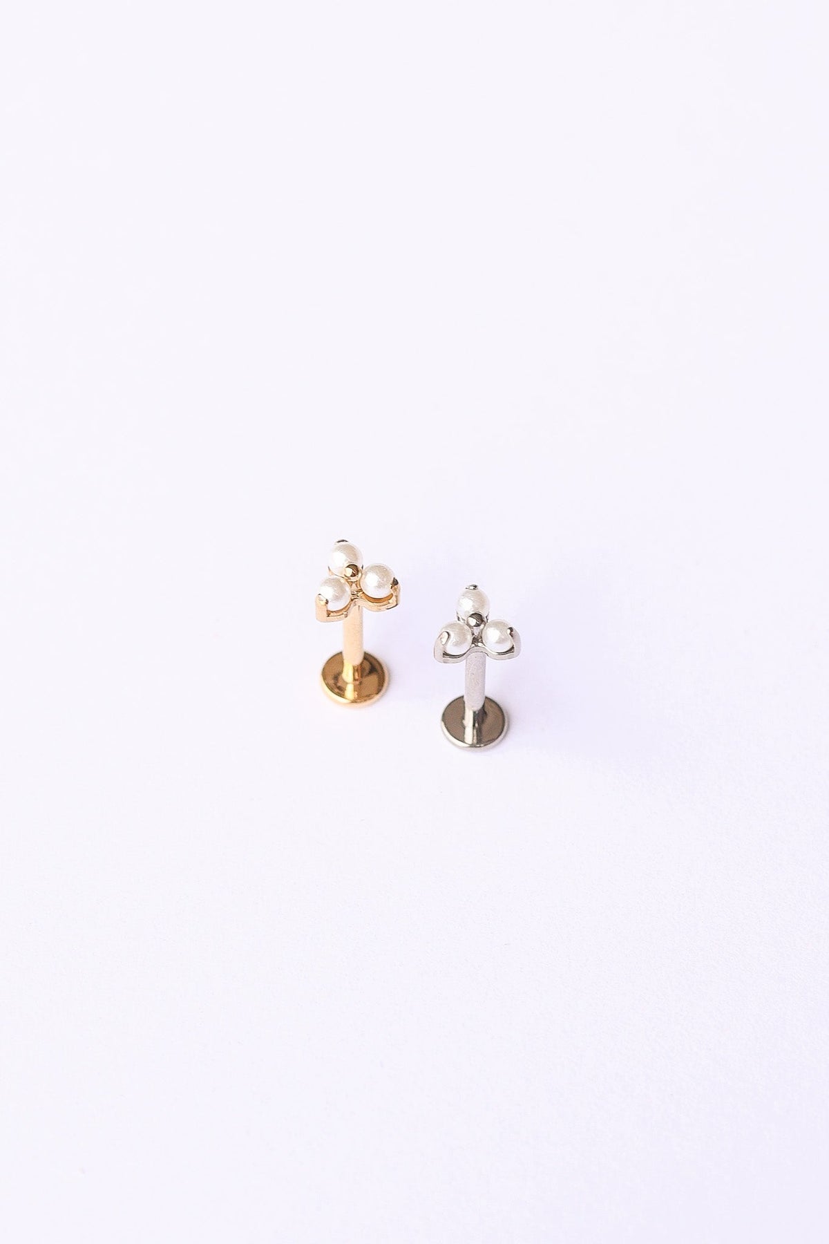 Pearl Trio Flat Back Stud by Rose & Clay