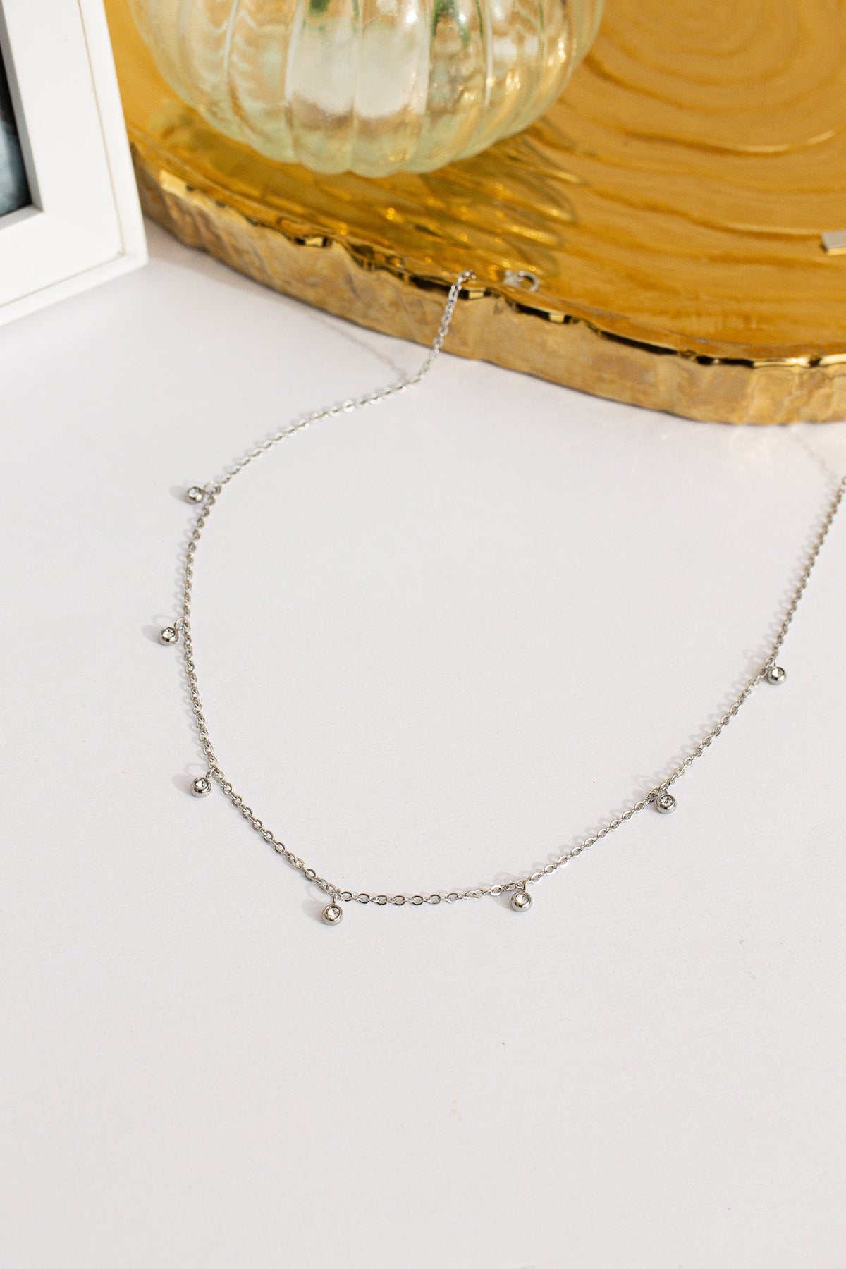 Rose & Clay Adaline cubic zirconia charm necklace, view 10