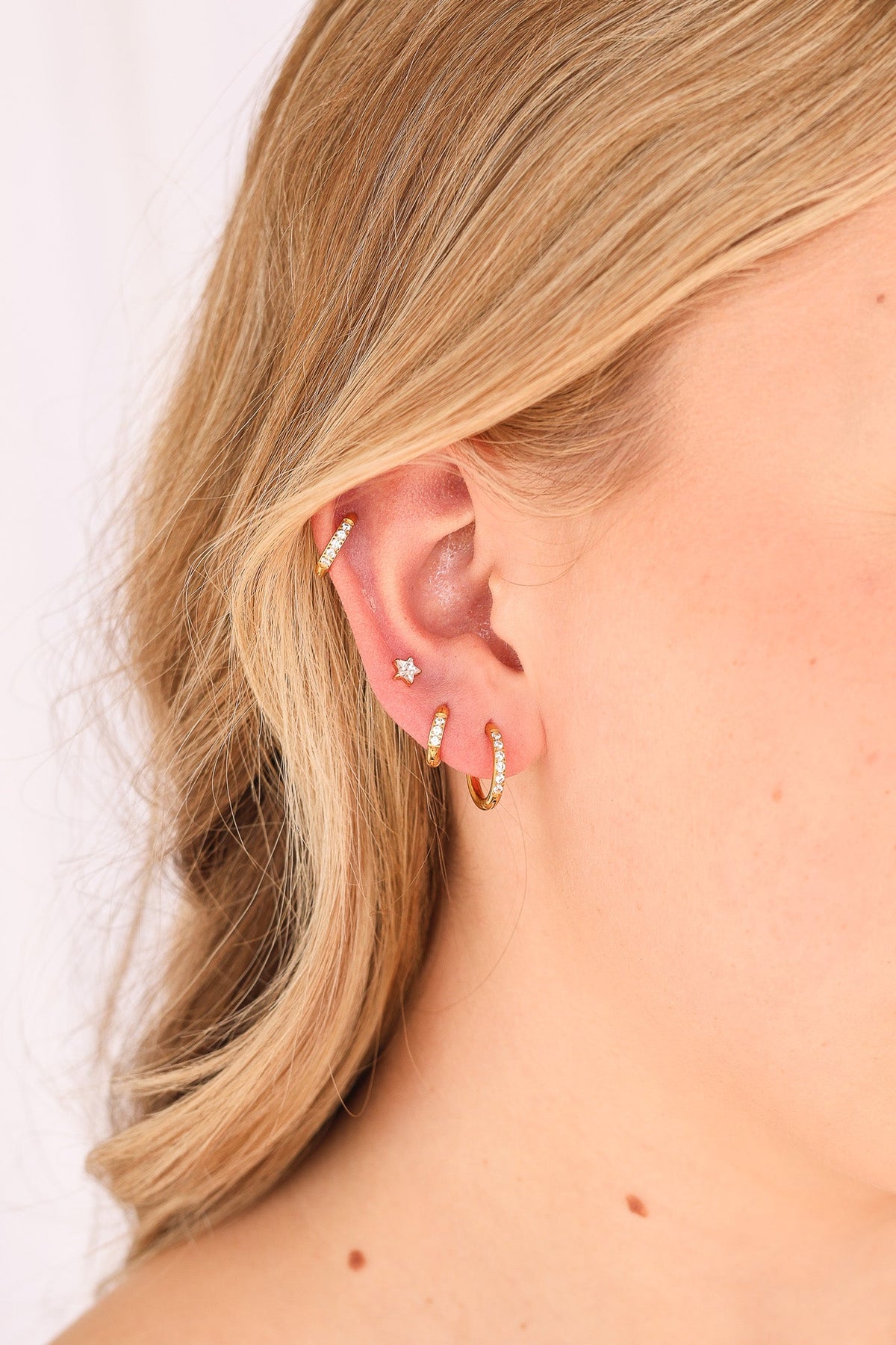 Micro Crystal Hoop by Rose & Clay