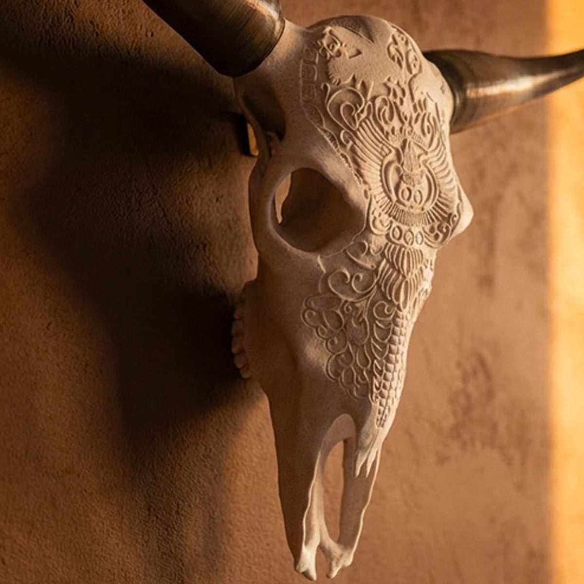 ADG42 Decorative Steer Skull and Horns Western Wall Decor by Active Doodie Gear­®