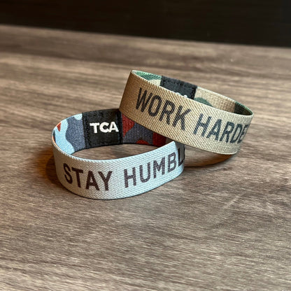 Work Harder Wristband by Tango Charlie Apparel