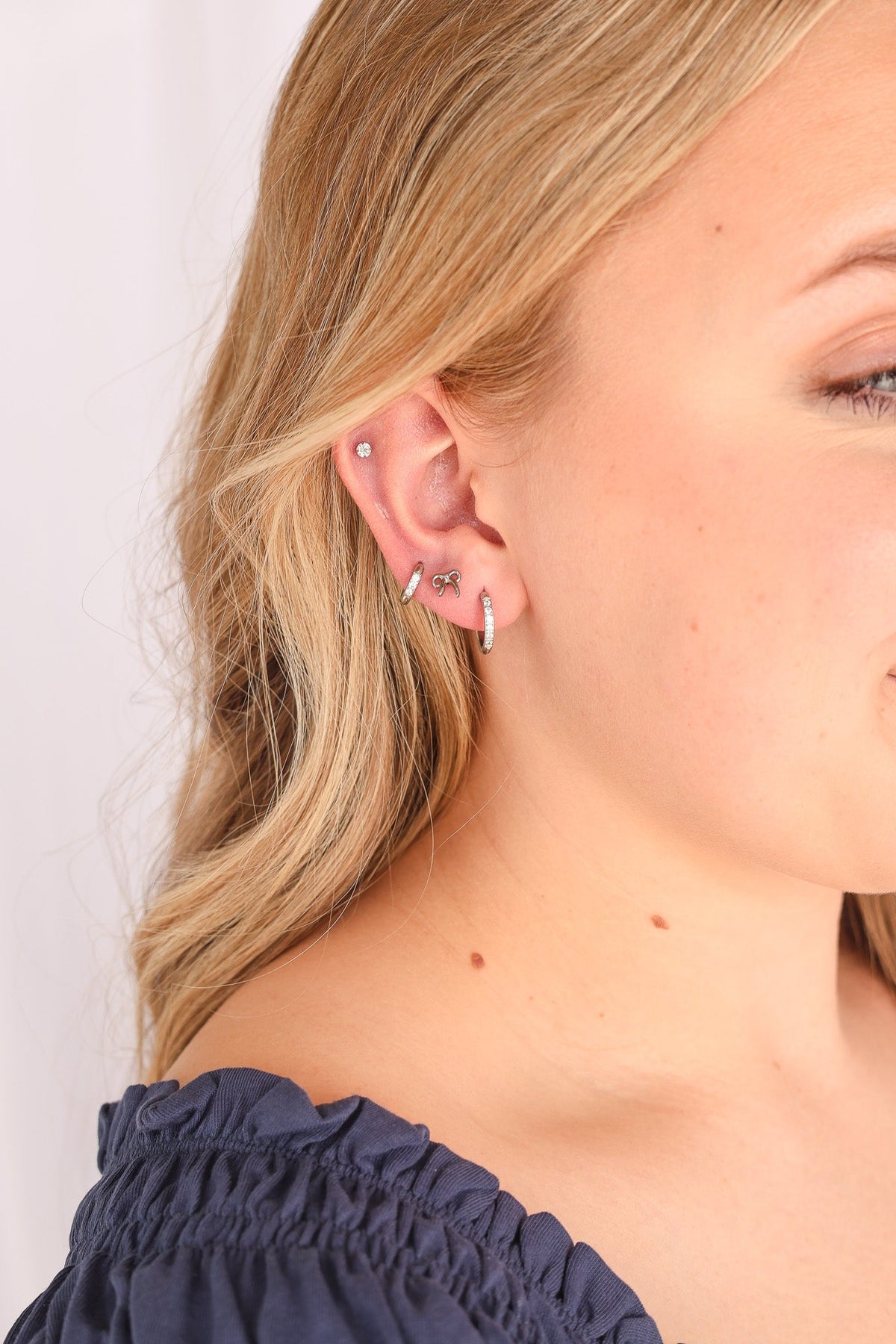 Micro Crystal Hoop by Rose & Clay
