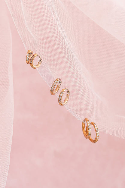 Micro Crystal Hoop by Rose & Clay