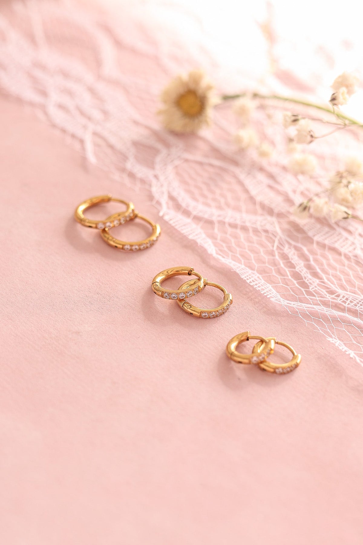 Micro Crystal Hoop by Rose & Clay
