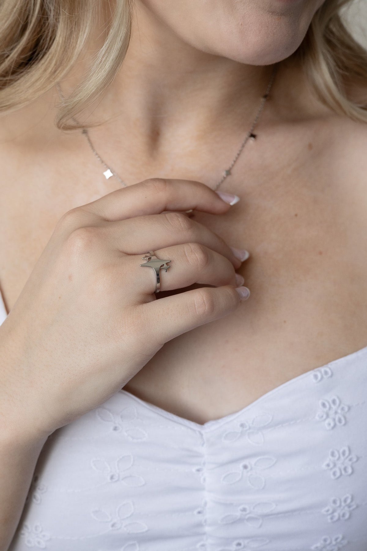Evangeline Adjustable Ring by Rose & Clay