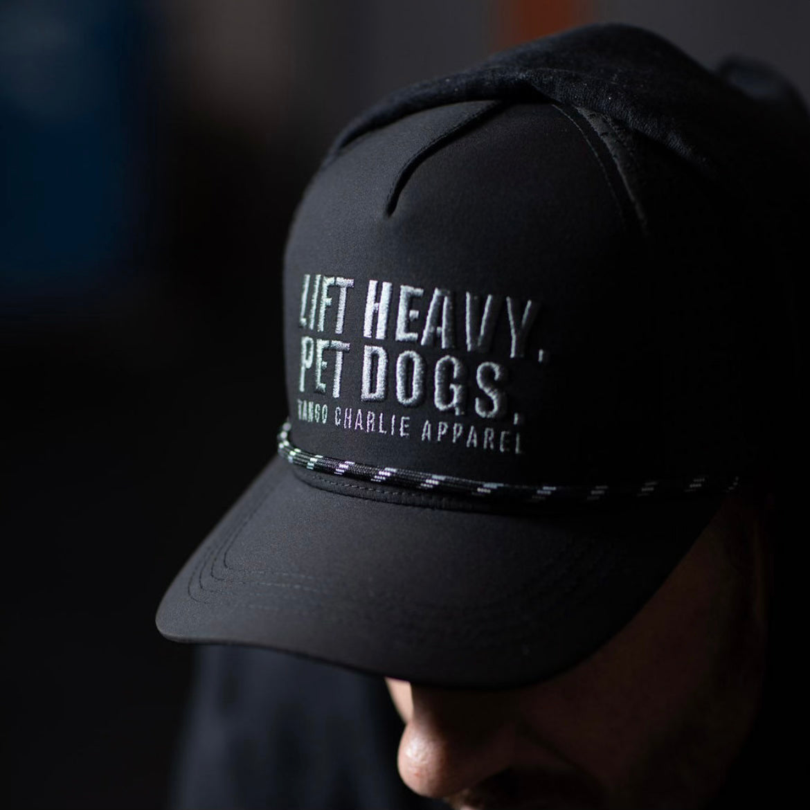 Lift Heavy. Pet Dogs. - Snapback Hat by Tango Charlie Apparel