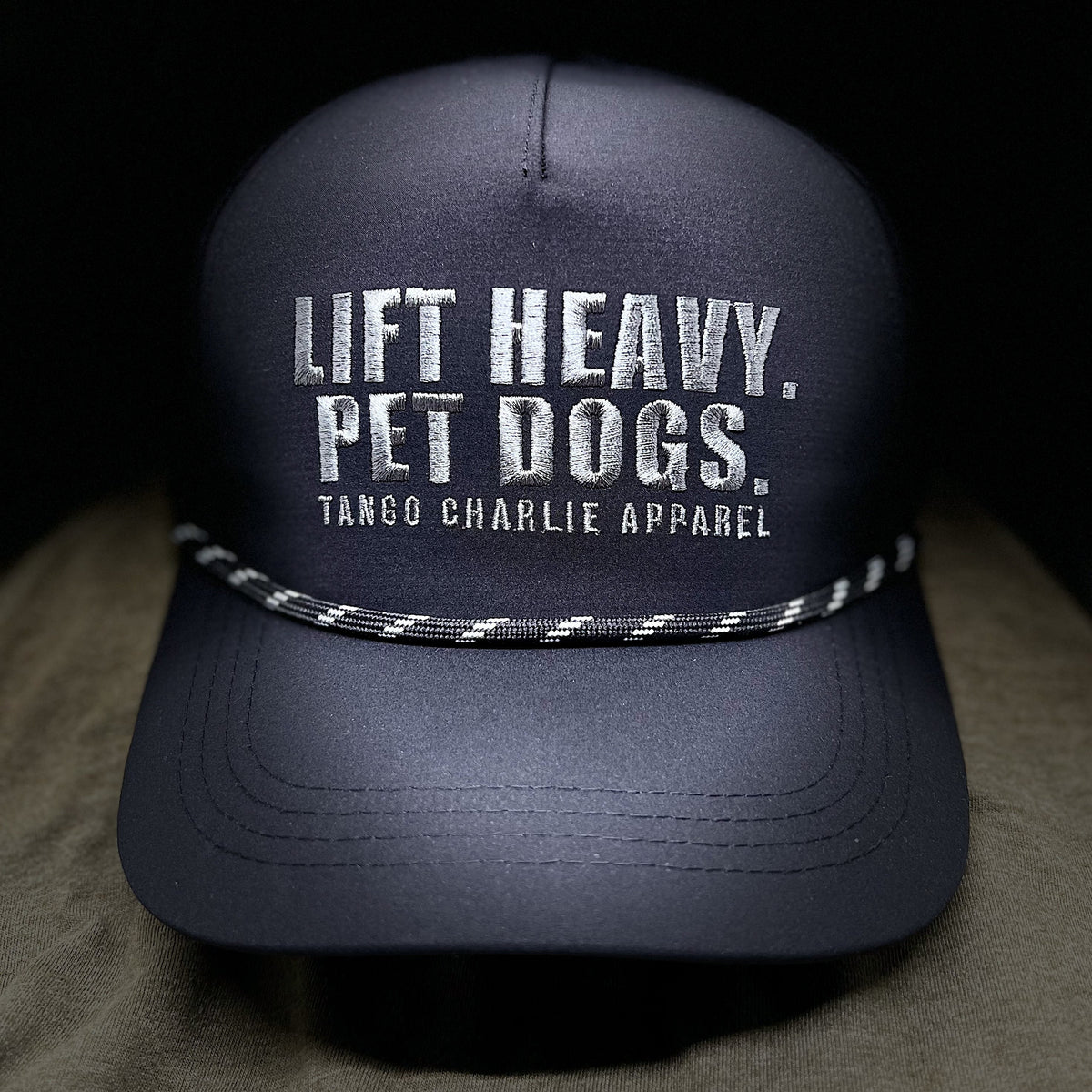 Lift Heavy. Pet Dogs. - Snapback Hat by Tango Charlie Apparel