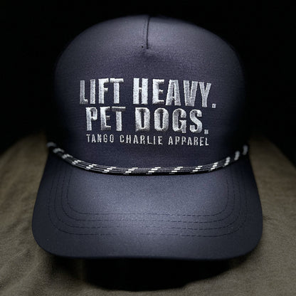 Lift Heavy. Pet Dogs. - Snapback Hat by Tango Charlie Apparel