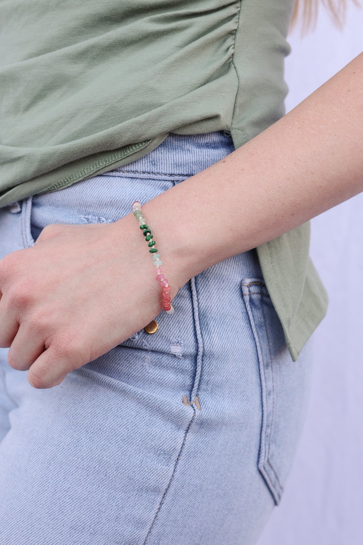 Watermelon Sugar Beaded Bracelet by Rose & Clay