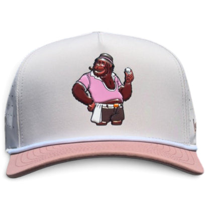 Orangutan Golf Hat | Snapback Cap | Built-in Magnetic Ball Marker Holder + Marker Included | Adjustable Ape Tan by Logie Joe's Golf