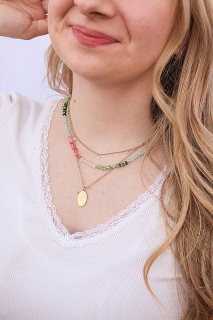 Watermelon Sugar Beaded Necklace by Rose & Clay
