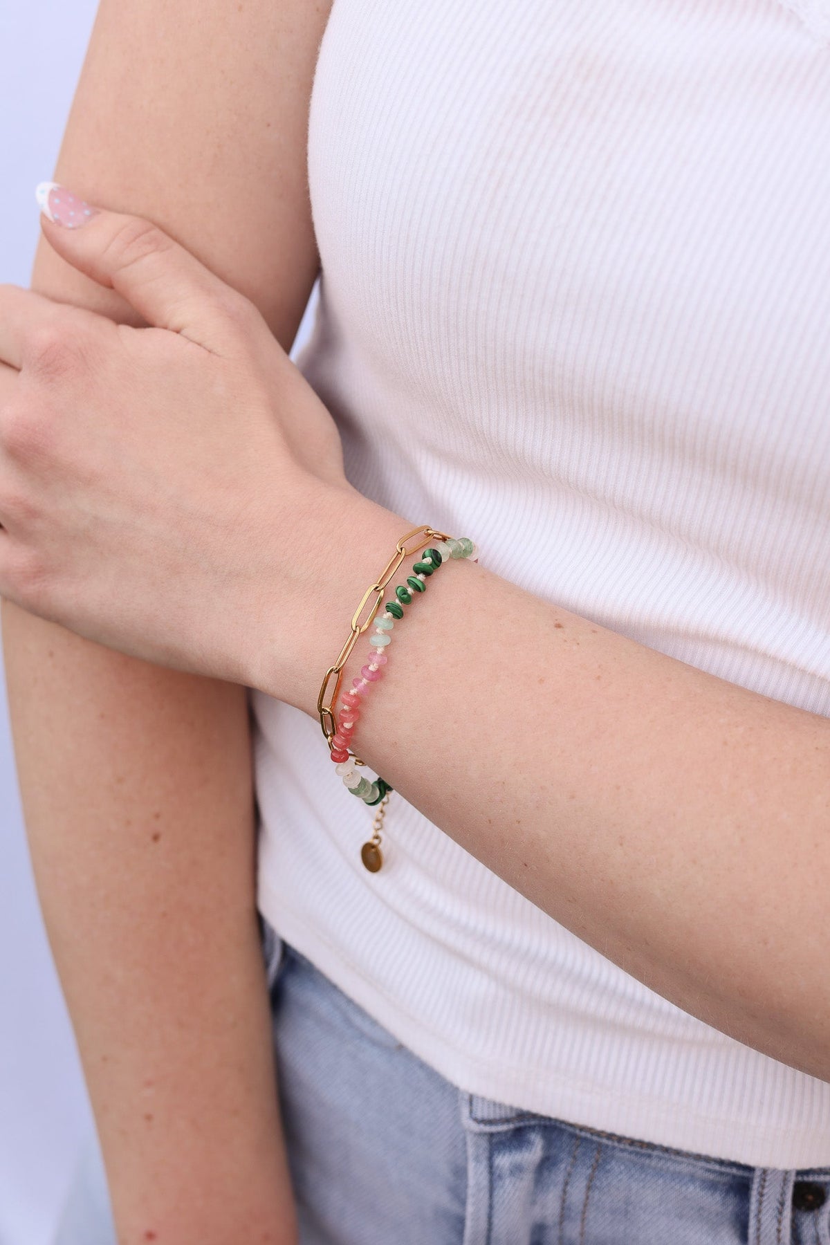 Watermelon Sugar Beaded Bracelet by Rose & Clay