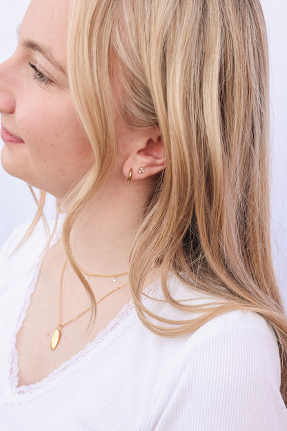 Pearl Trio Flat Back Stud by Rose & Clay