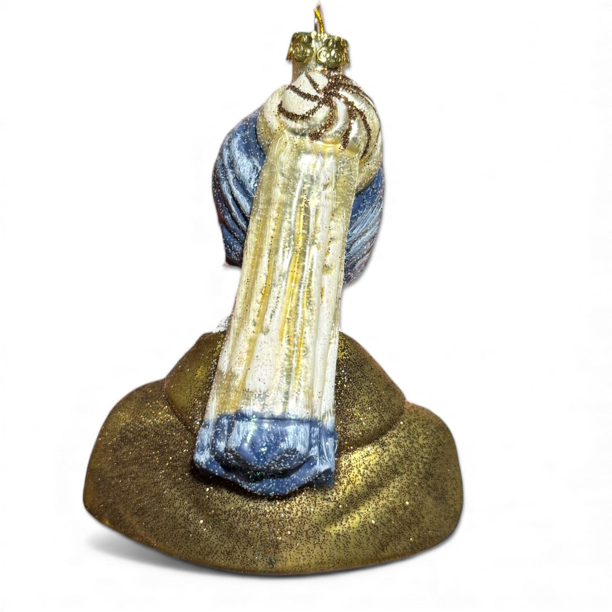 Girl with a Pearl Earring Johannes Vermer Glass Christmas Ornament by Rust & Cinder