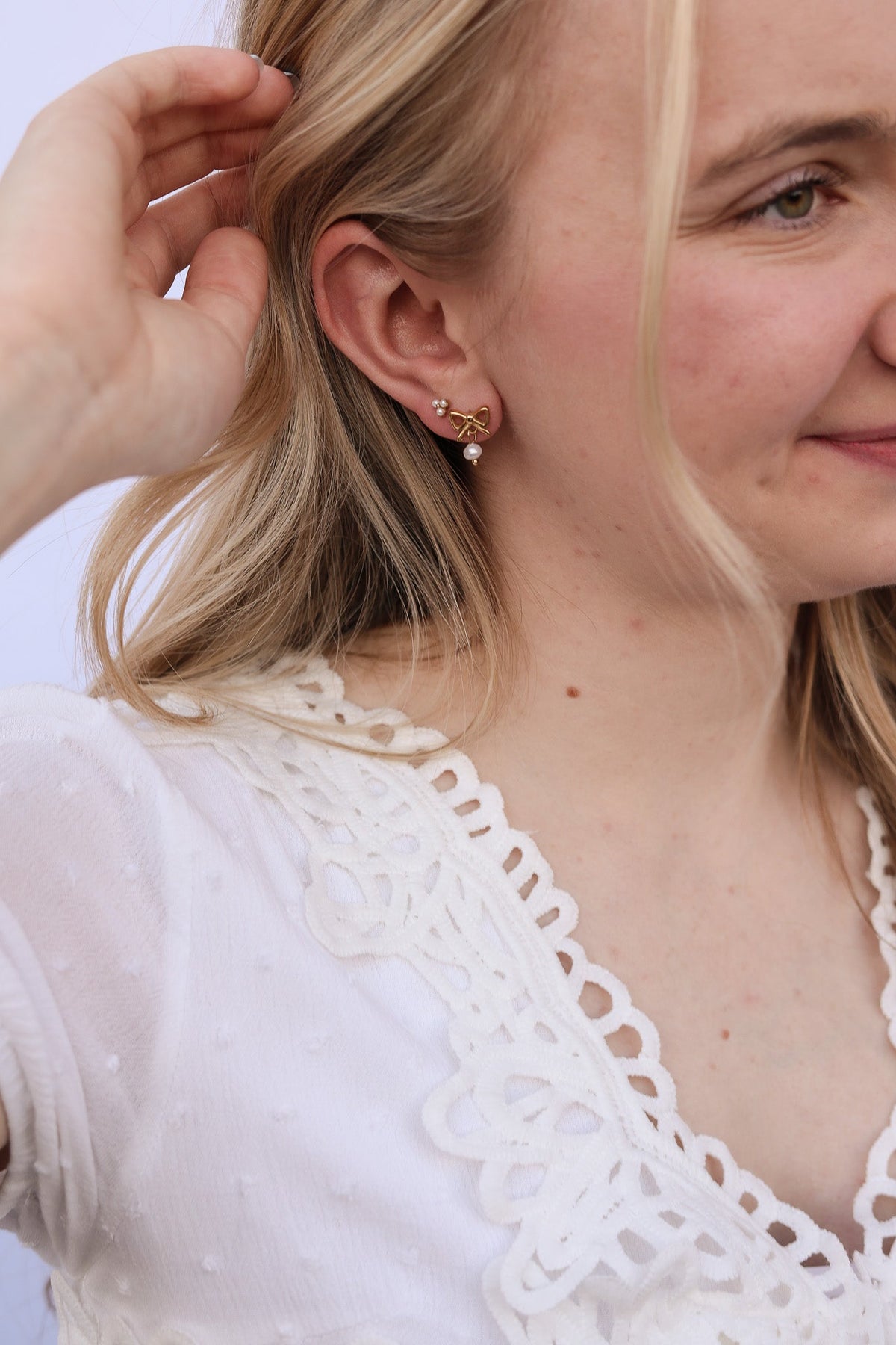 Jane Bow Earring by Rose & Clay